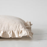 Oatmeal Ruffle Pillow Cover