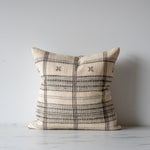 Cream Bhujodi Fringe Pillow Cover 1 - PILLOWS - Bhujodi - neutral Rug & Weave Pillows 20" x 20"