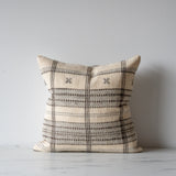Cream Bhujodi Fringe Pillow Cover 1 - PILLOWS - Bhujodi - neutral Rug & Weave Pillows 20" x 20"