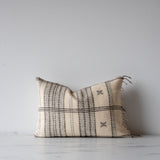 Cream Bhujodi Fringe Pillow Cover 1 - PILLOWS - Bhujodi - neutral Rug & Weave Pillows 14" x 20"