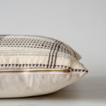 Cream Bhujodi Fringe Pillow Cover 1 - PILLOWS - Bhujodi - neutral Rug & Weave Pillows