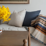 Gingham Linen Pillow Cover 1 - PILLOWS - linen - neutral Rug & Weave Pillows