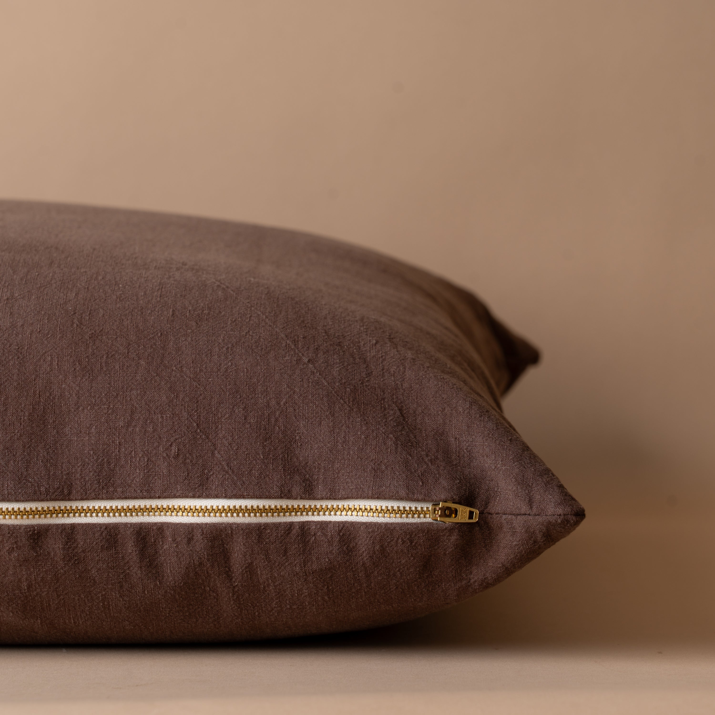 Espresso Linen Pillow Cover 2 - PILLOWS - Linen - warm Rug & Weave Pillows