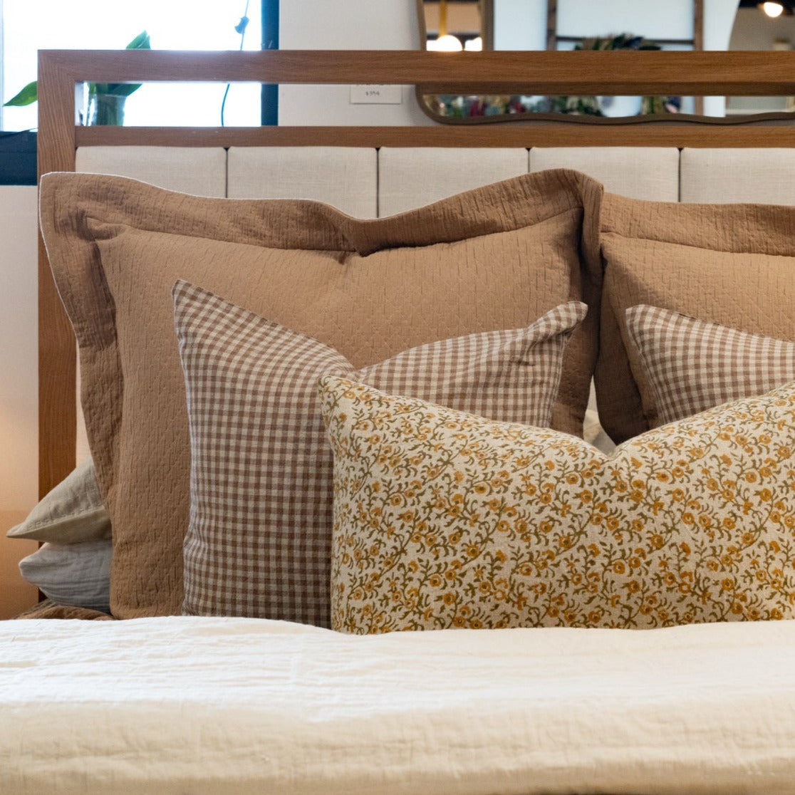 Arthur Gingham Pillow Cover 1 - PILLOWS - linen - neutral Rug & Weave Pillows