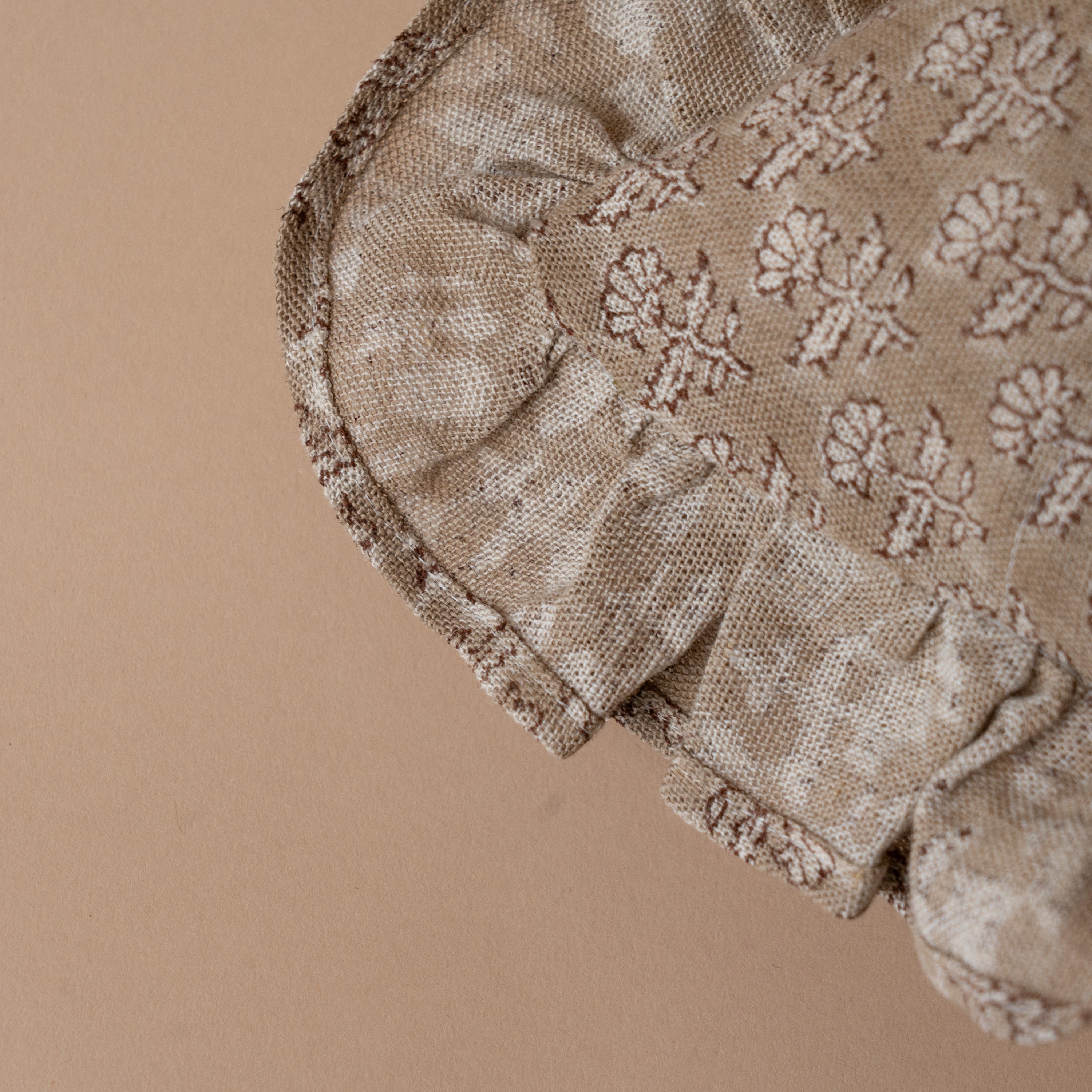 Samson Block Print Ruffe Pillow Cover 2 - PILLOWS - Block print - warm ORNA HOUSE