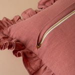 Rosewood Ruffle Pillow Cover 2 - PILLOWS - Linen - warm Rug & Weave Pillows