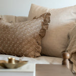 Samson Block Print Ruffe Pillow Cover 2 - PILLOWS - Block print - warm ORNA HOUSE