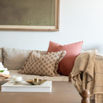 Sadie Block Print Ruffle Pillow Cover 1 - PILLOWS - Block print - neutral ORNA HOUSE