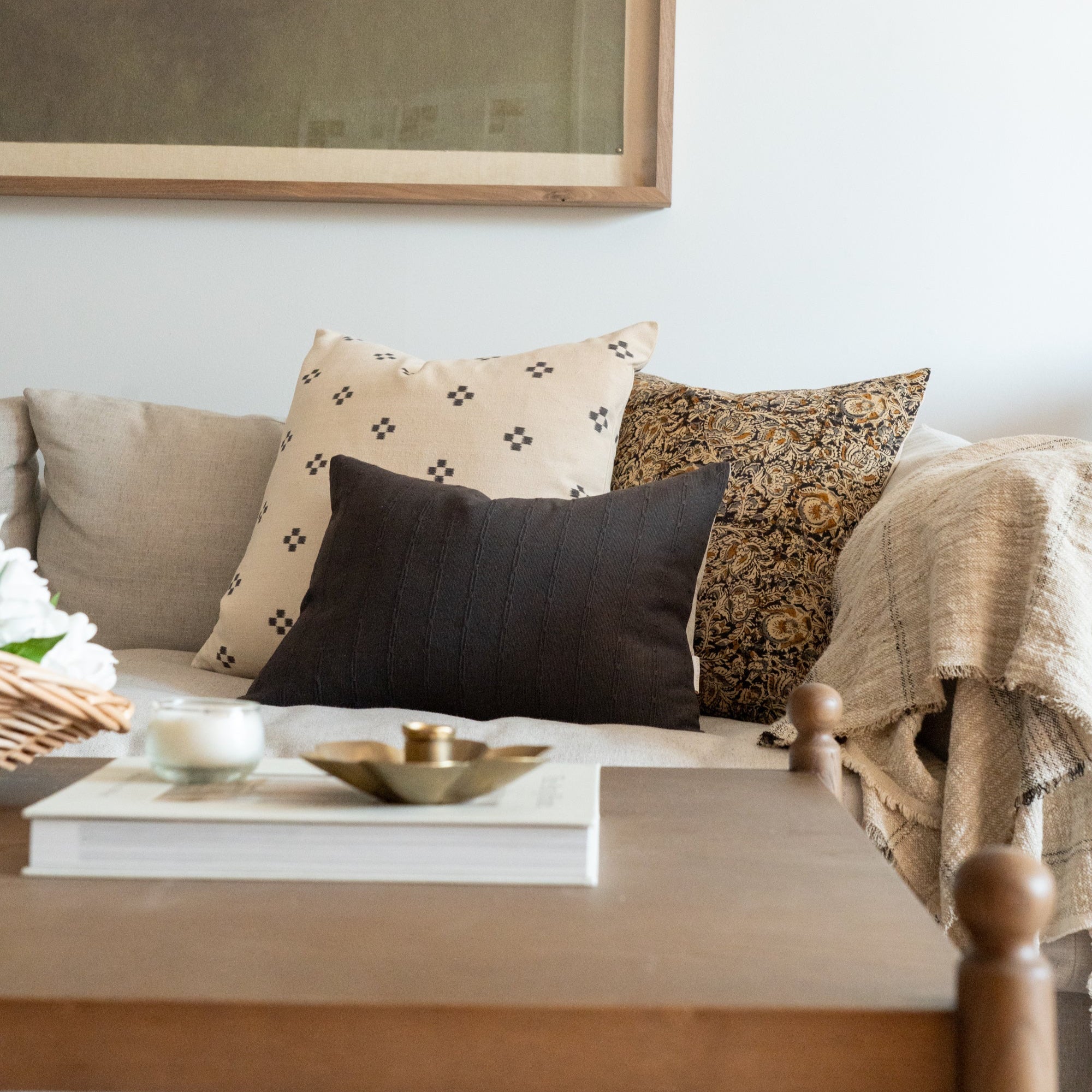 Milo Woven Pillow Cover 1 - PILLOWS - Thai - neutral Rug & Weave Pillows