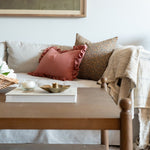 Rosewood Ruffle Pillow Cover 2 - PILLOWS - Linen - warm Rug & Weave Pillows