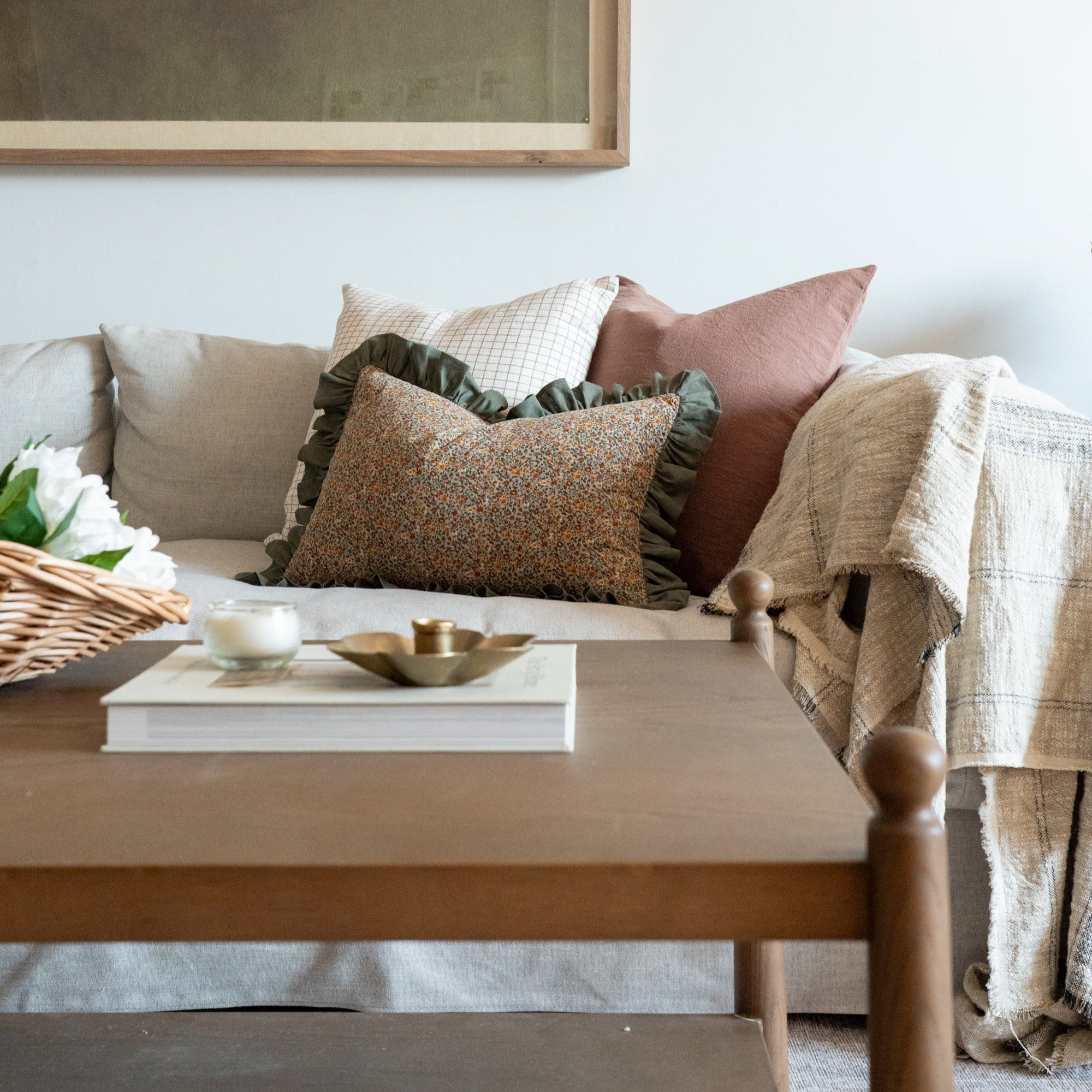 Hana Ruffle Pillow Cover 2 - PILLOWS - essentials - warm Rug & Weave Pillows