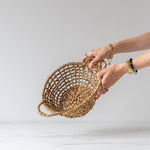 Hand-Woven Seagrass Bowl with Handles