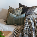 Dusk Tussar Fringe Pillow Cover 00-1 - PILLOWS - Tussar - neutral Rug & Weave Pillows
