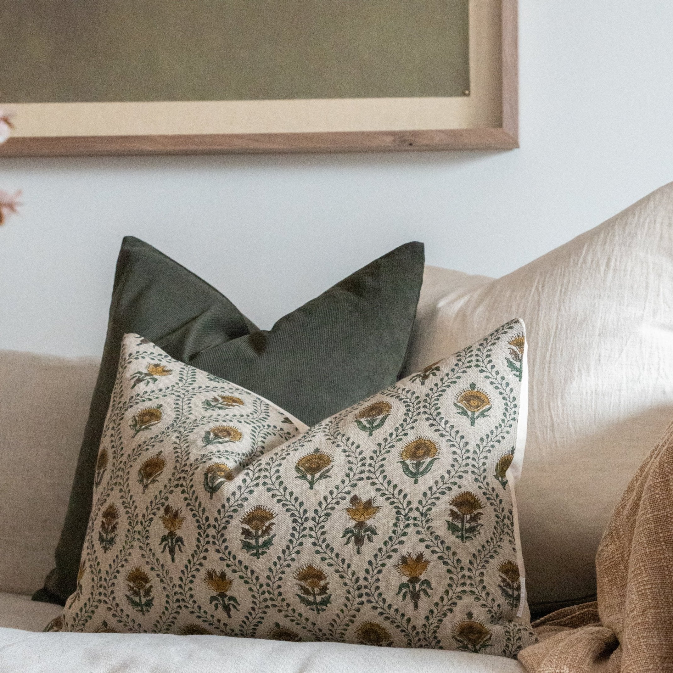 PRE ORDER - Noreen Block Print Pillow Cover 1-PILLOWS - block print - warm Rug & Weave Pillows