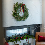 White Plum Berry Cypress Wreath CHRISTMAS 2026 Luxe B Co (Faire)