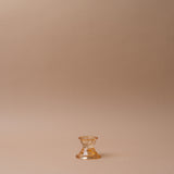 Simple Bronze Glass Taper Candle Holder