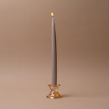 Simple Bronze Glass Taper Candle Holder