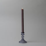 Vintage Inspired Grey Glass Candle Holder