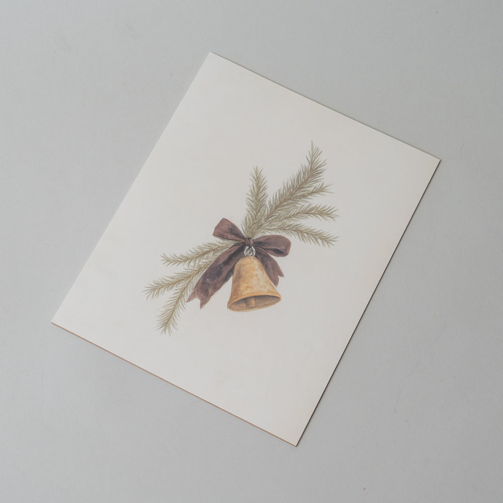 Holiday Bell Vintage Art Print ARTWORK - print Pink Lemon Decor (Faire) 8" x 10"