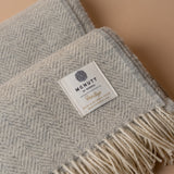Grey Clouds Wool Blanket blanket McNutt