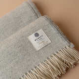 Grey Clouds Wool Blanket blanket McNutt