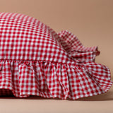 Red Gingham Ruffle Pillow Cover 3 - PILLOWS - essentials - cool Rug & Weave Pillows