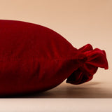 Red Velvet Ruffle Pillow Cover 2 - PILLOWS - essentials - warm Rug and Weave Pillows