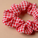 Red Gingham Scrunchie Rug & Weave