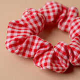 Red Gingham Scrunchie Rug & Weave