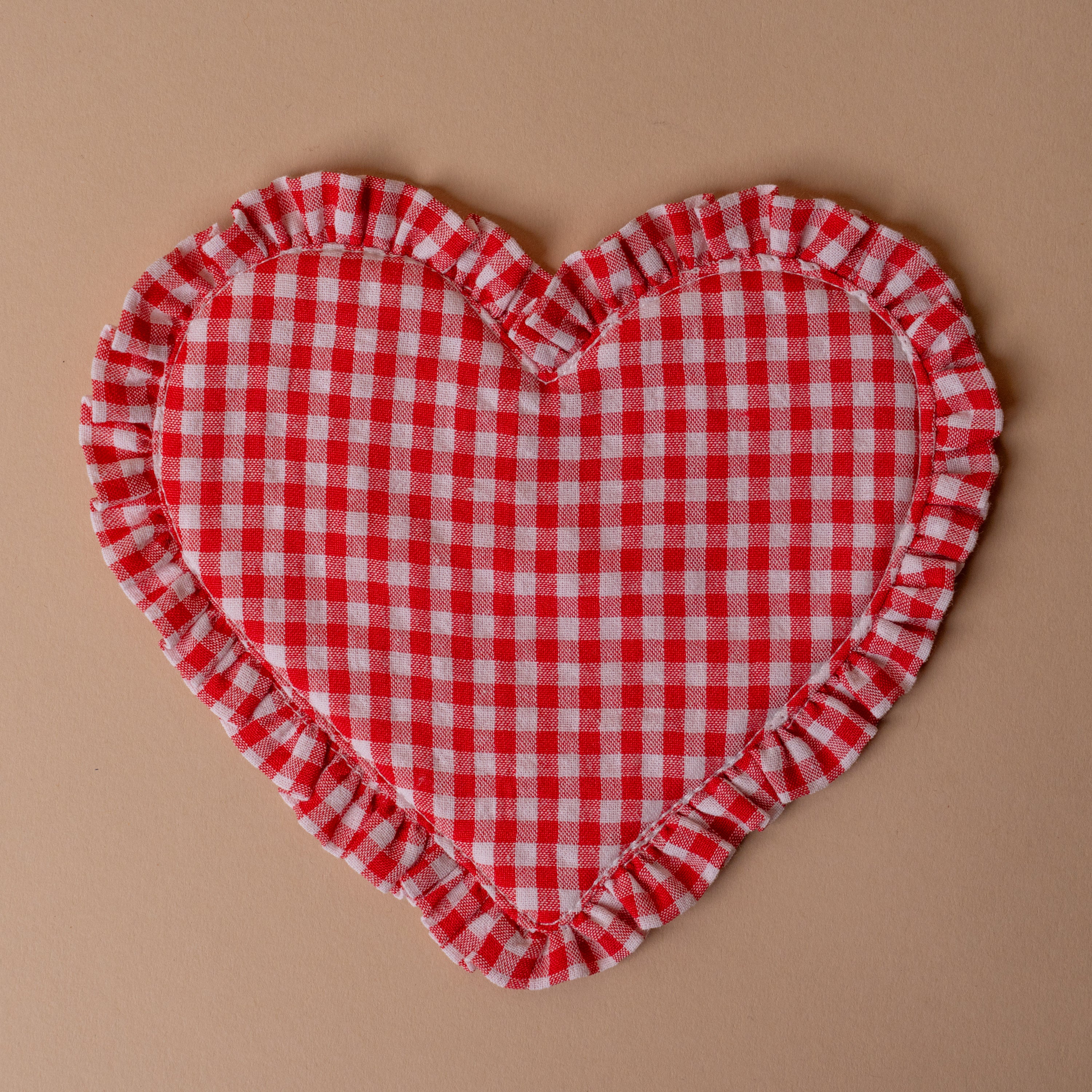 Gingham Heart Coaster Rug & weave