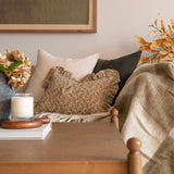 Tillie Block Print Ruffle Pillow Cover 1 - PILLOWS - block print - neutral ORNA HOUSE