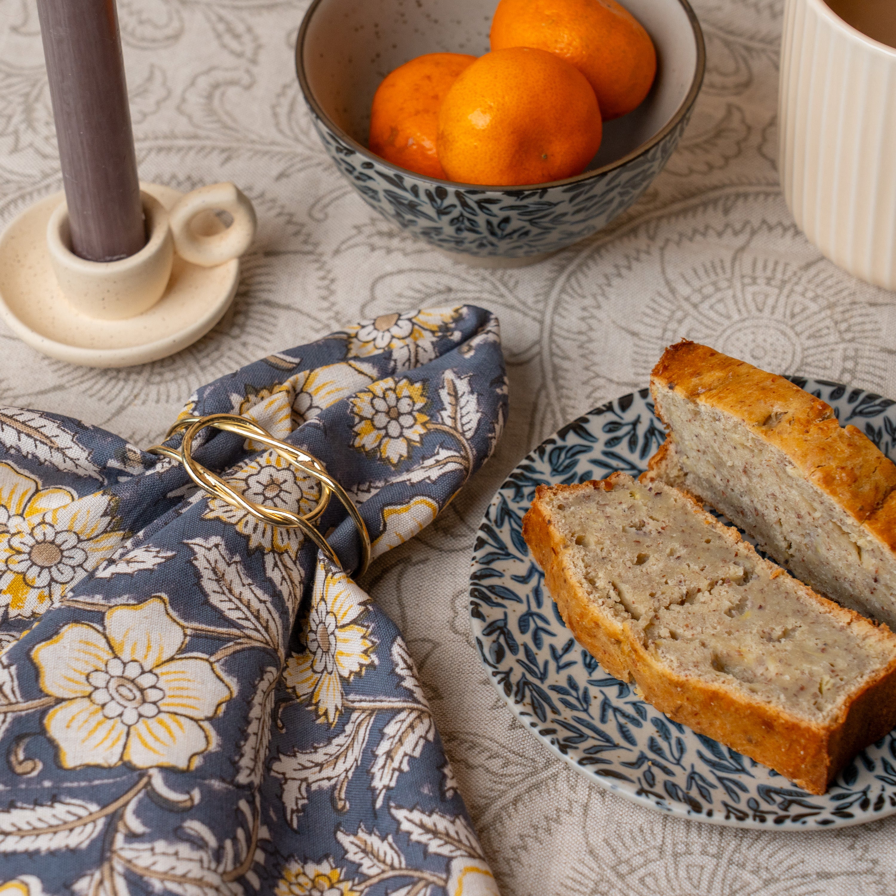 Block Print Cotton Napkins - set of 4 napkin set ORNA HOUSE