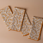 Block Print Cotton Napkins - set of 4 napkin set ORNA HOUSE Ochre