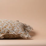 Tillie Block Print Ruffle Pillow Cover 1 - PILLOWS - block print - neutral ORNA HOUSE