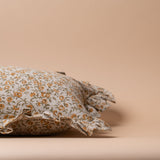 Tillie Block Print Ruffle Pillow Cover 1 - PILLOWS - block print - neutral ORNA HOUSE