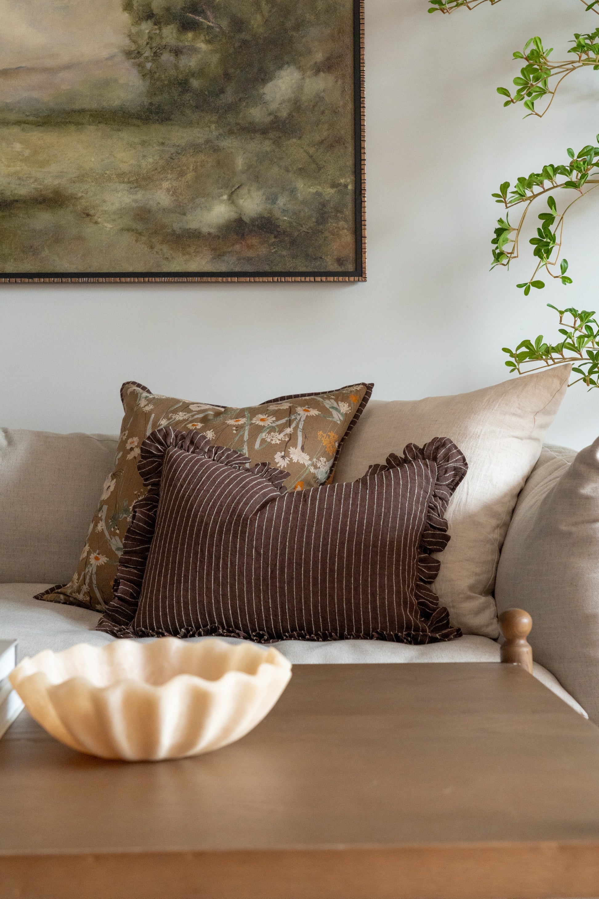 Mackie Pillow Cover 2 - PILLOWS - Linen - warm Rug & Weave Pillows