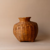 Vintage Wicker Basket Vase