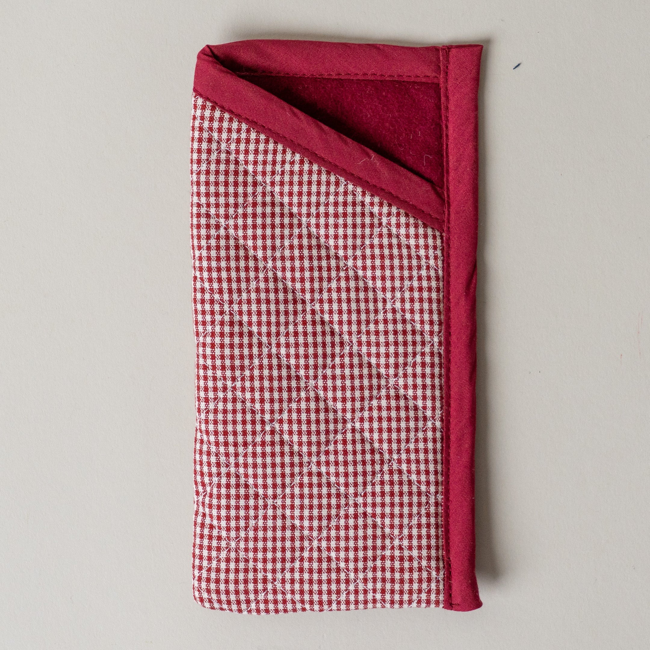 Quilted Gingham Glasses Sleeve glasses sleeve Rug & Weave Pillows Wine