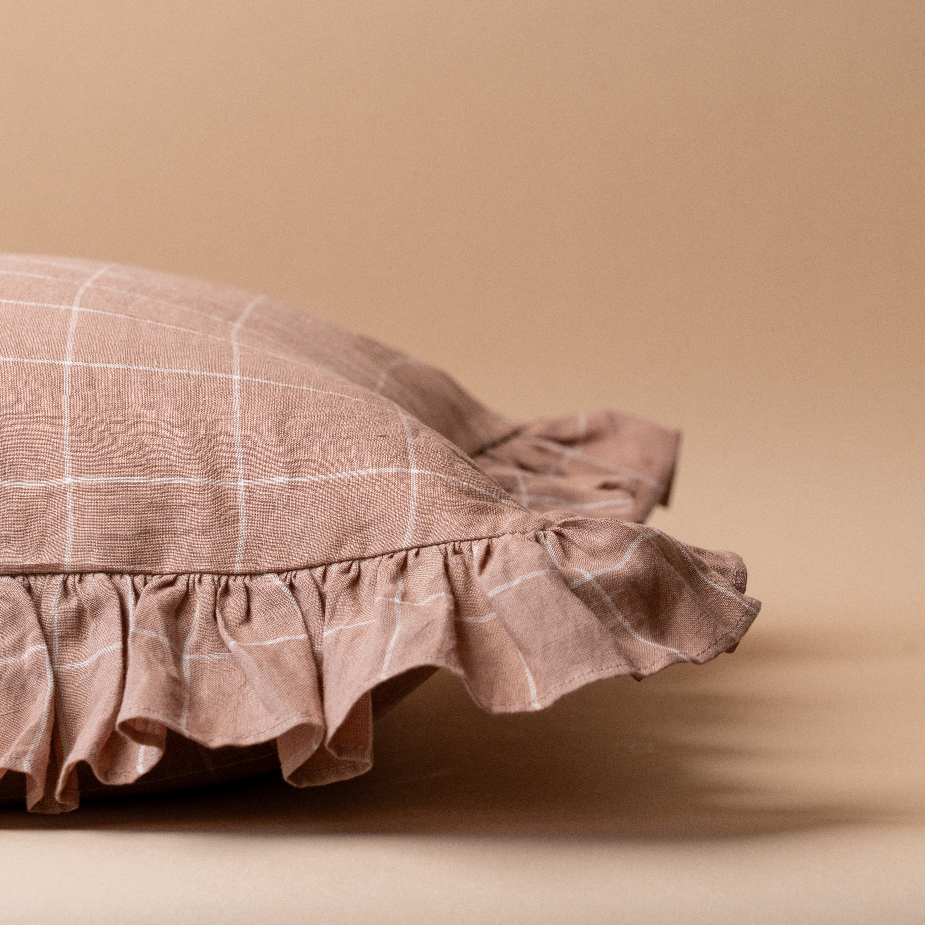 Callie Ruffle Pillow Cover 2 - PILLOWS - Linen - warm Rug & Weave Pillows