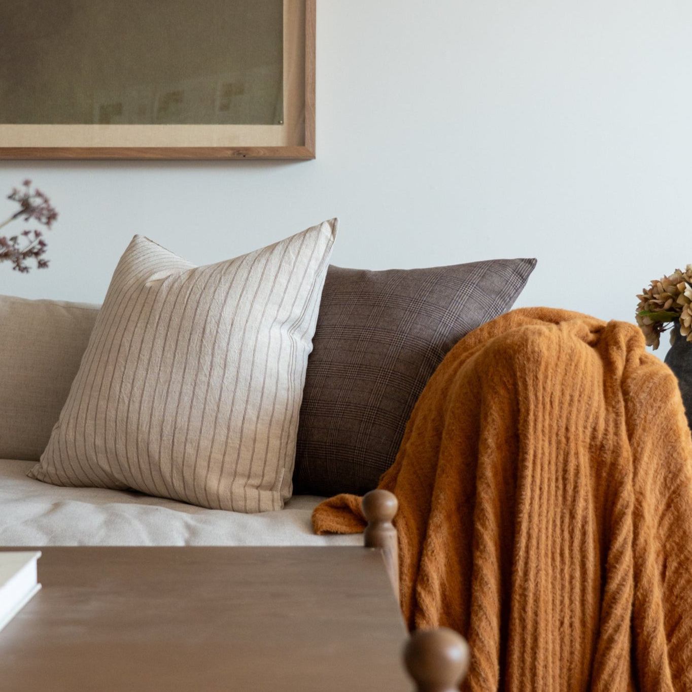 Dutton Pillow Cover 1 - PILLOWS - linen - neutral Rug & Weave Pillows