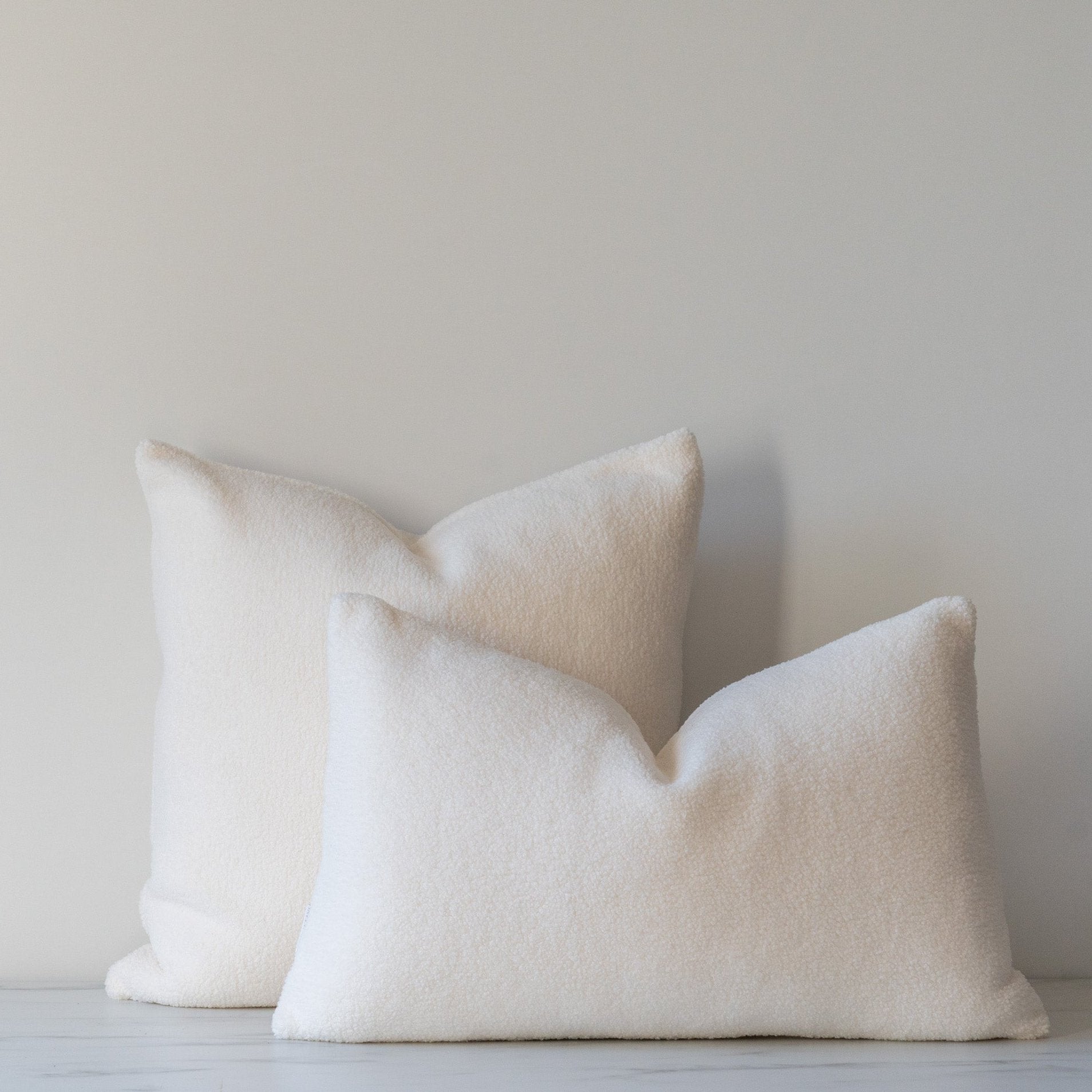 Ivory Sherpa Pillow Cover 1 - PILLOWS - essentials - neutral Rug & Weave Pillows