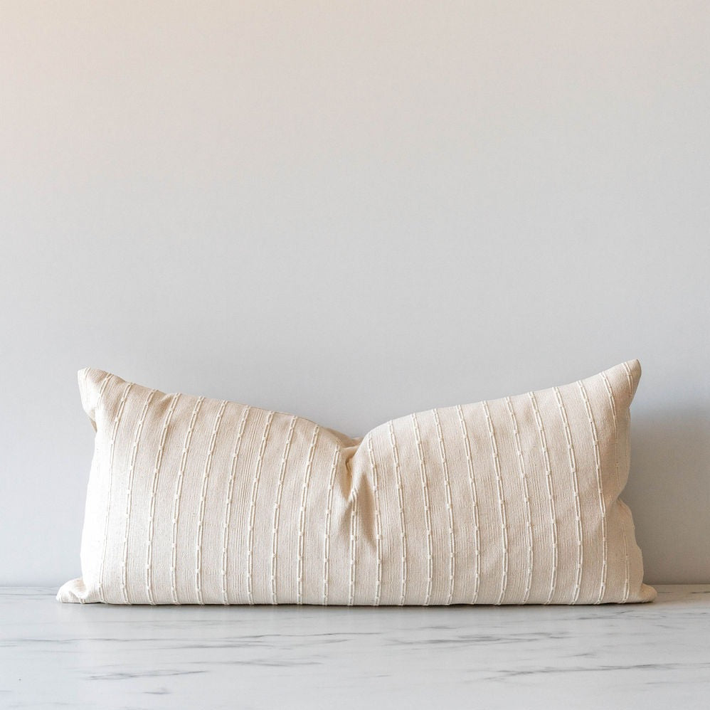 Millie Long Lumbar Pillow Cover 1 - PILLOWS - Thai - neutral Rug & Weave Pillows