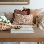 Cocoa Ruffle Pillow Cover 2 - PILLOWS - linen - warm Rug & Weave Pillows
