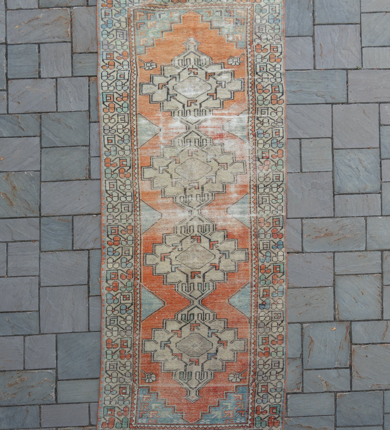 2'9" x 10'1" Vintage Oushak Rug RUGS - vintage Rug & Weave Rugs