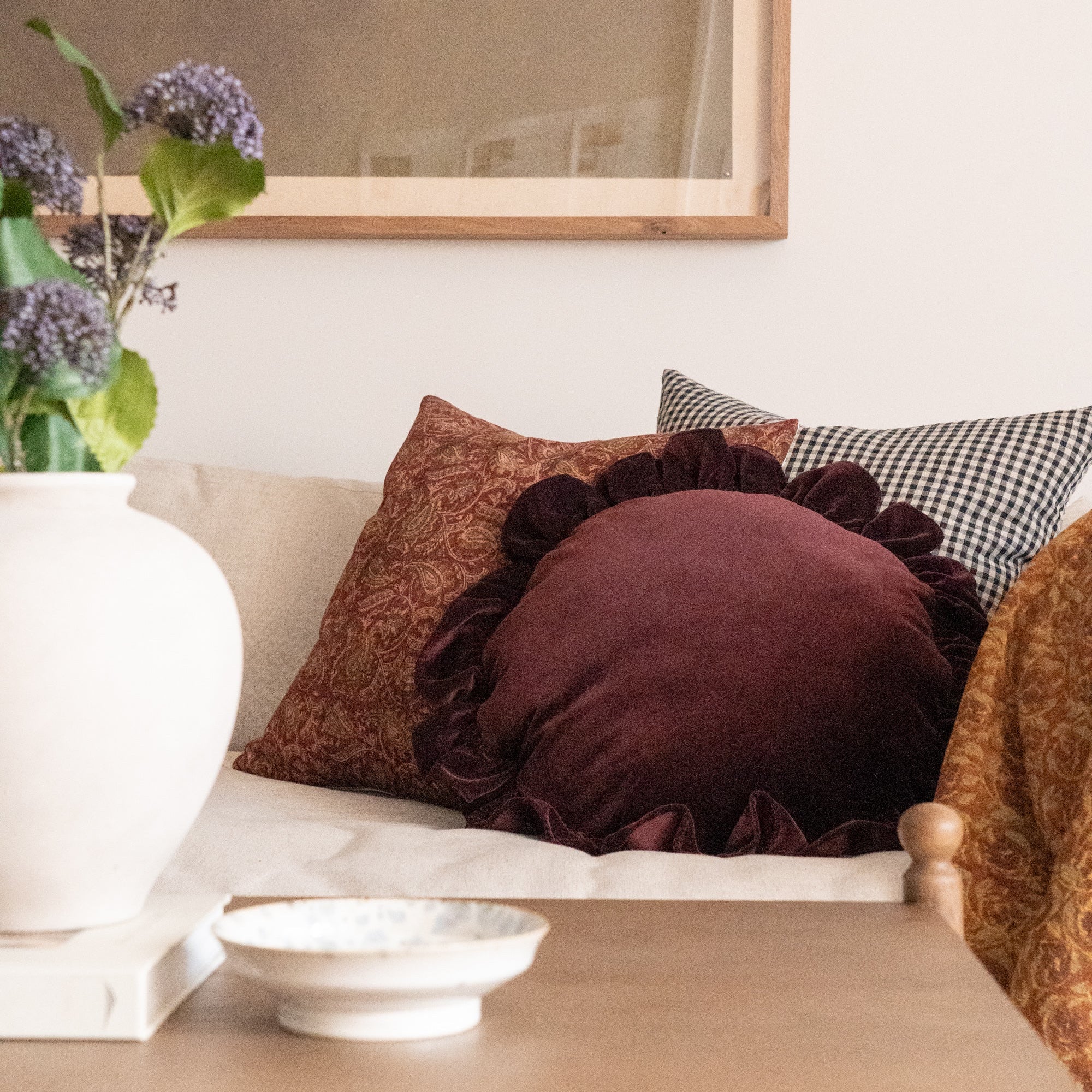 Ruby Ruffle Pillow 2 - PILLOWS - essentials - warm Rug and Weave Pillows