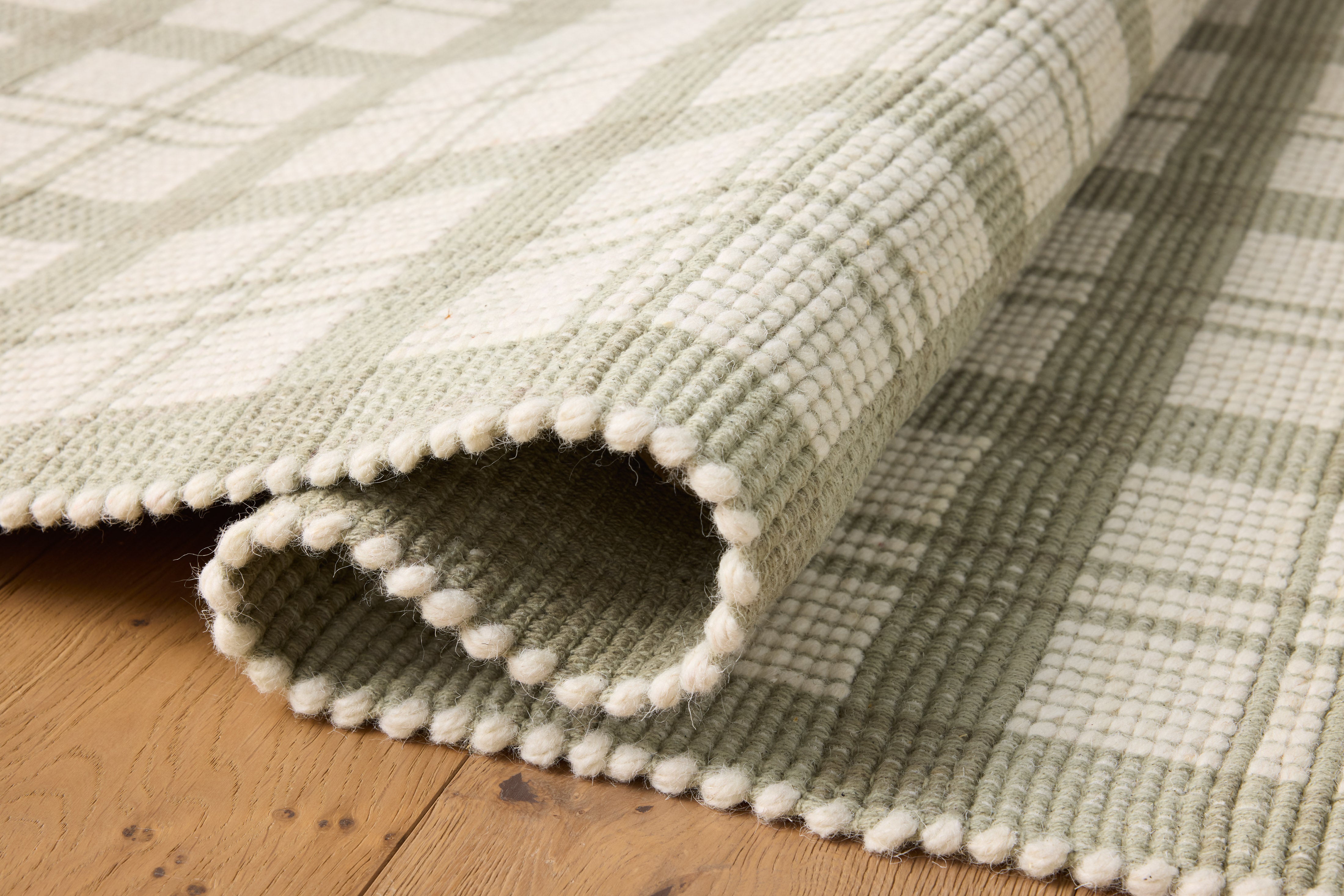 Magnolia Home by Joanna Gaines x Loloi Ryder Sage / Ivory Rug RUGS - cotton Loloi 18" x 18" sample