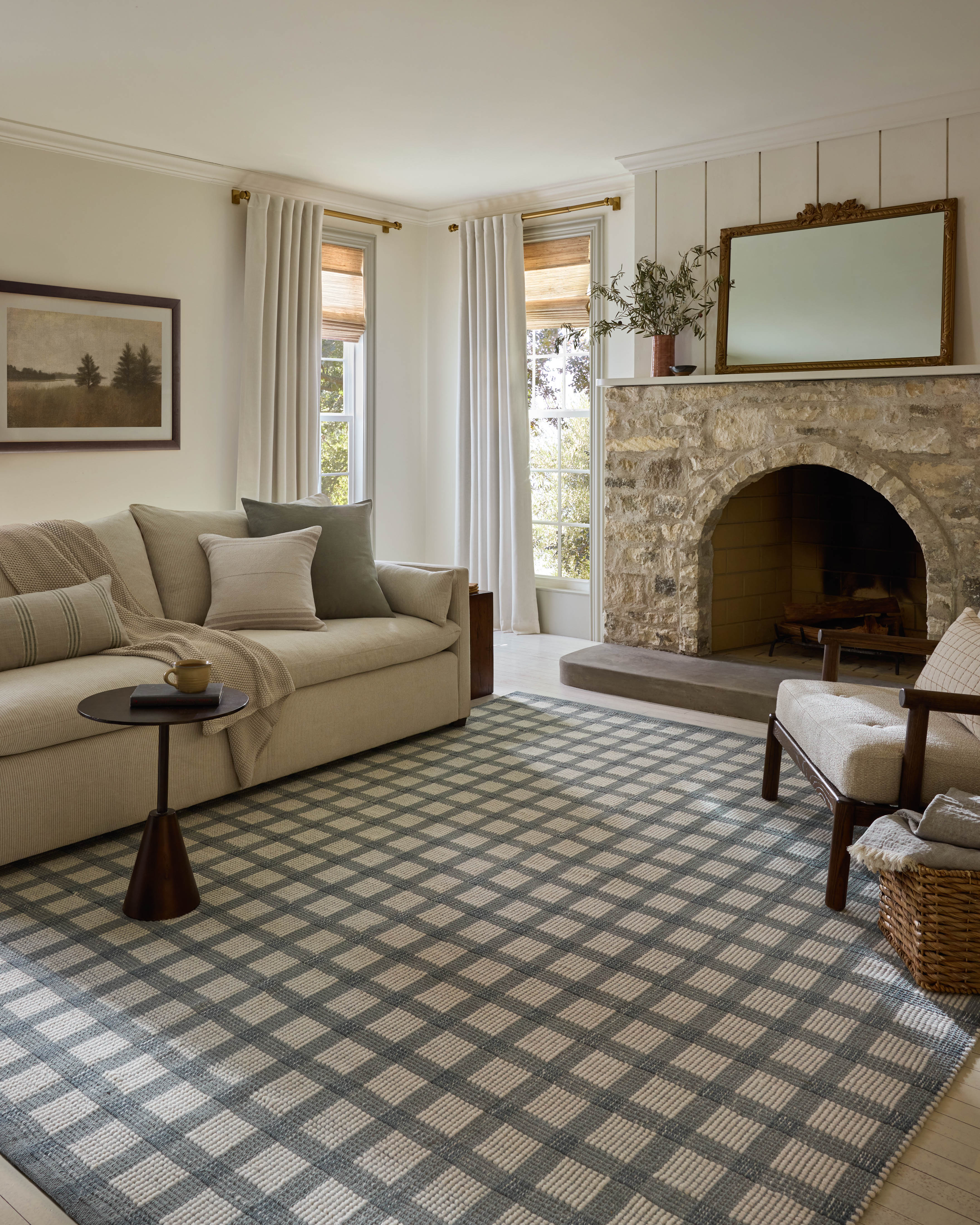 Joanna Gaines x Loloi Ryder Blue / Ivory Rug RUGS - wool Loloi