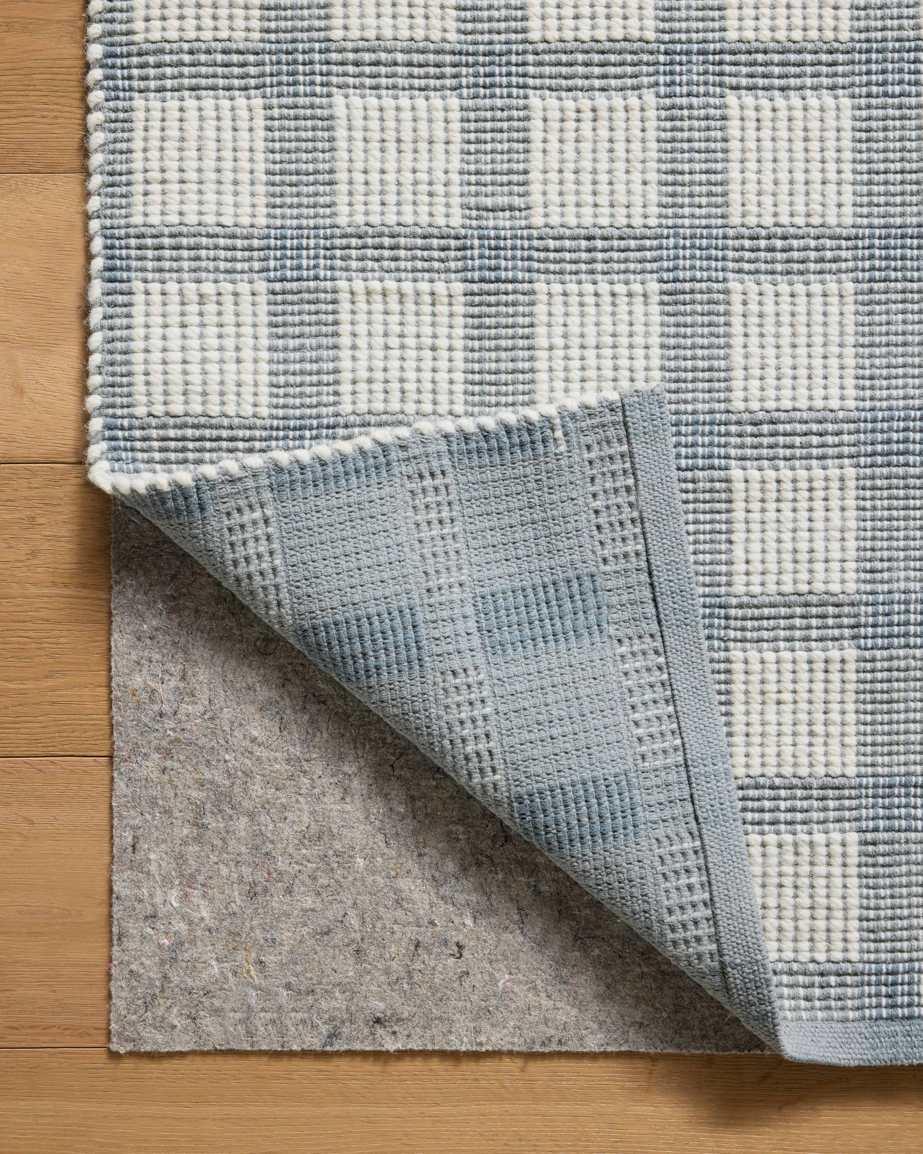 Magnolia Home by Joanna Gaines x Loloi Ryder Blue / Ivory Rug RUGS - cotton Loloi 18" x 18" sample