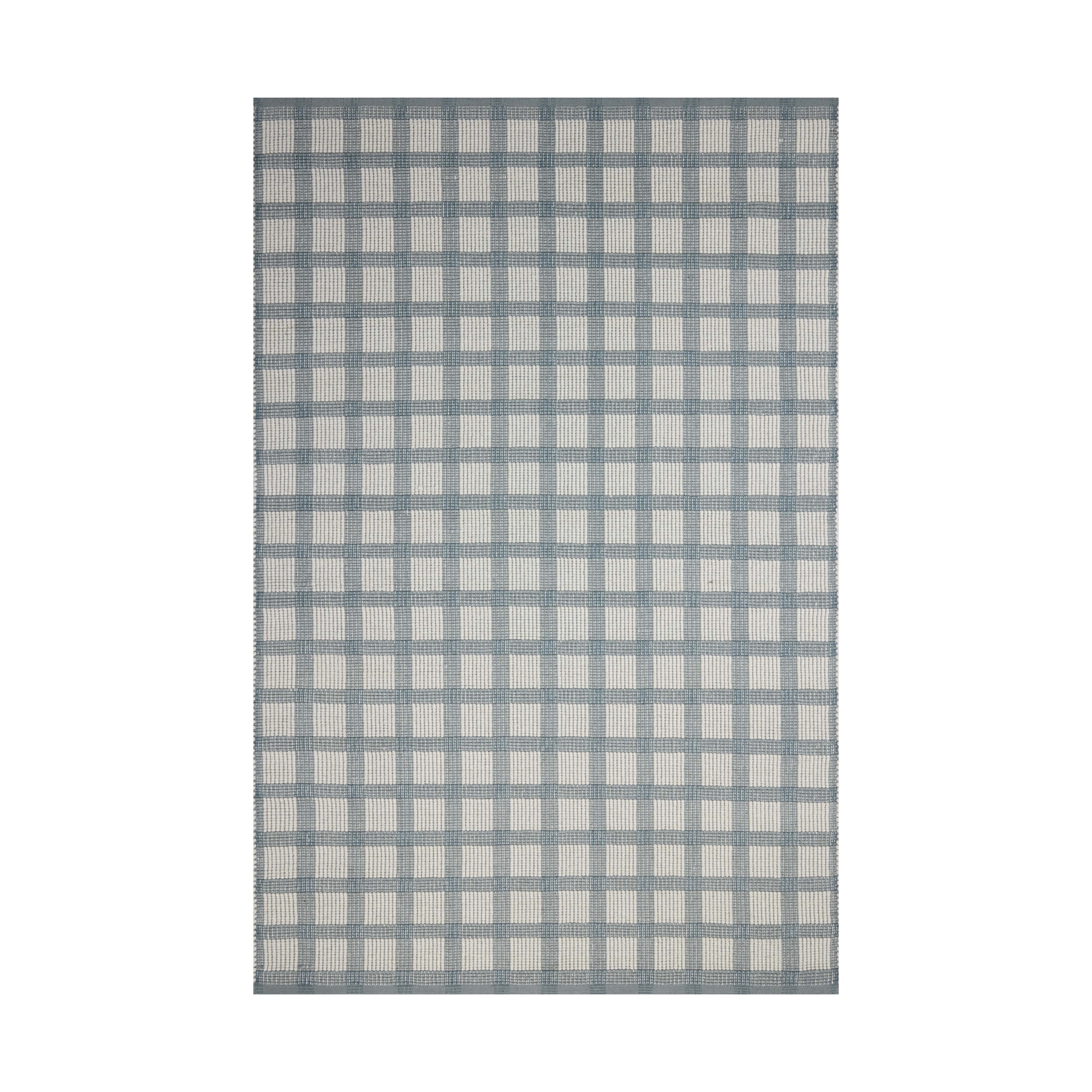Magnolia Home by Joanna Gaines x Loloi Ryder Blue / Ivory Rug, 18" x 18" Sample