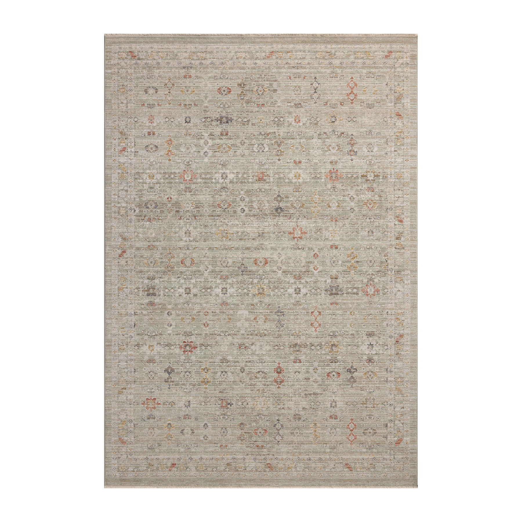 Chris Loves Julia x Loloi Ida Spa / Multi Rug RUGS - vintage inspired Loloi 18" x 18" Sample
